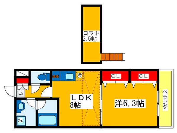 ラ・メ－ルＫの物件間取画像